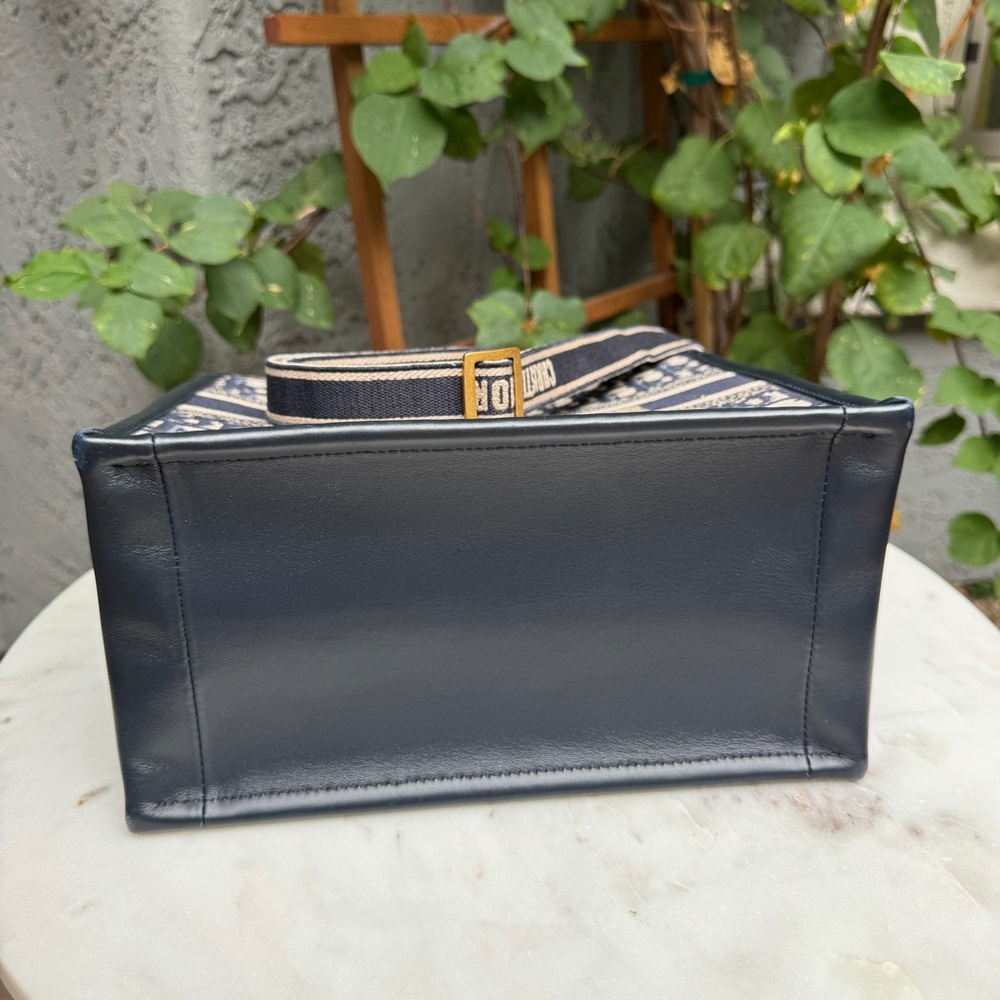 Christian Dior Oblique Embroidery and Calfskin Small Book Tote - Picture 12 of 15